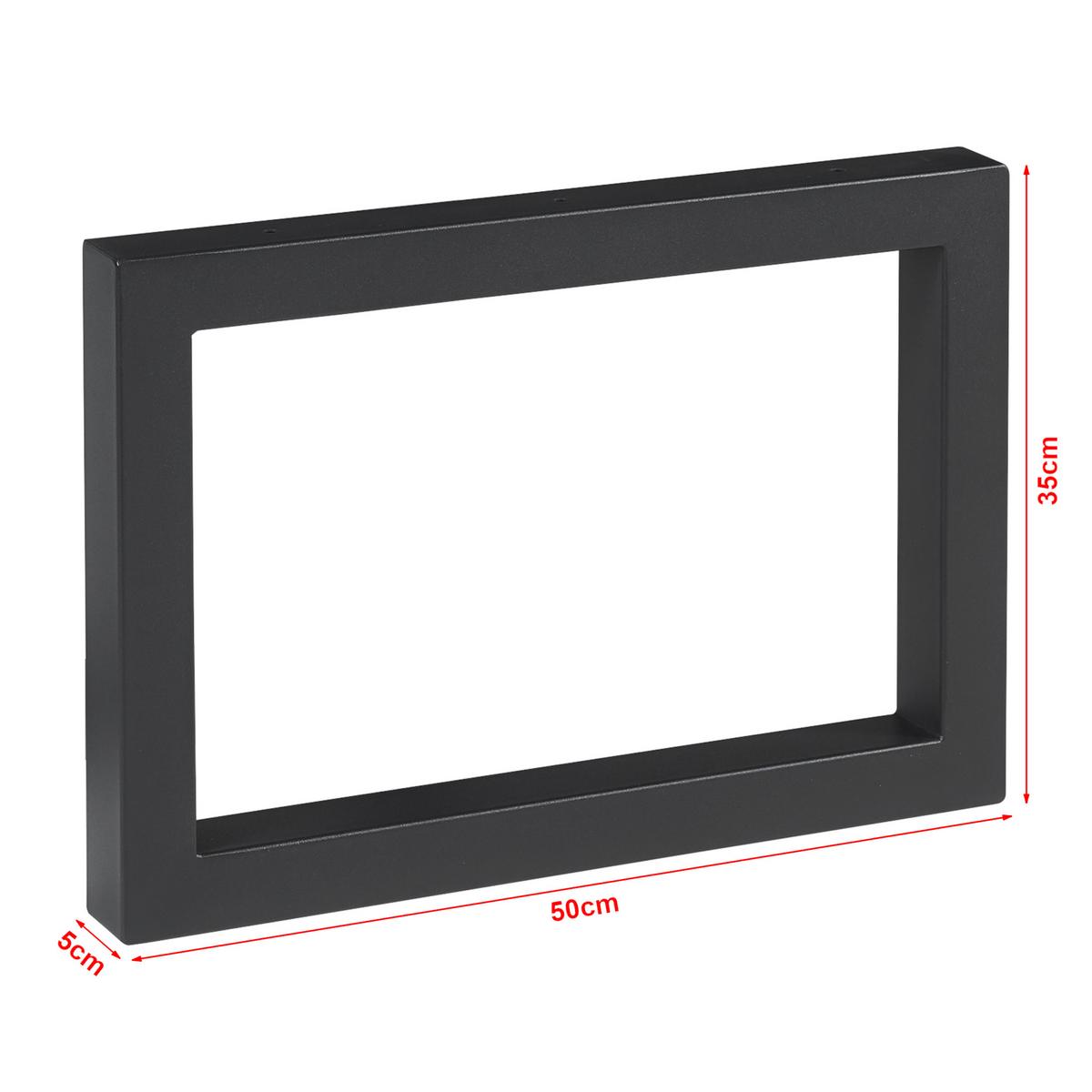 TISCHGESTELL-SET 2 TLG. Lunderskov - Schwarz, Metall (50/35/5cm) - [en.casa]