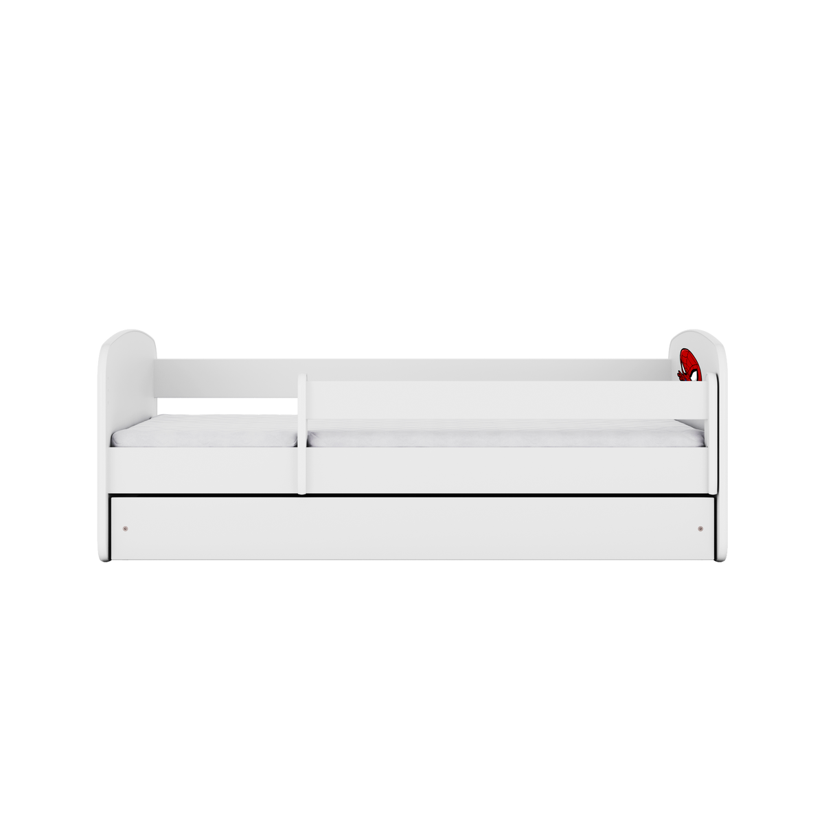KINDERBETT mit Schublade Superheld 160/80 90/61/164 - Weiß, Holzwerkstoff (80/160cm) - RAUMHIRSCH FURNITURE