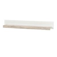 WANDBOARD Pinie weiß, Oslo Pinie Landhaus, Wandregal, 150 x 20 cm - Weiß/Pinienfarben, Holzwerkstoff (150/20/20cm) - Furn.Design