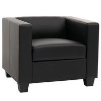 SESSEL LOUNGESESSEL Schwarz - Schwarz, Leder (86/70/75cm) - MCW