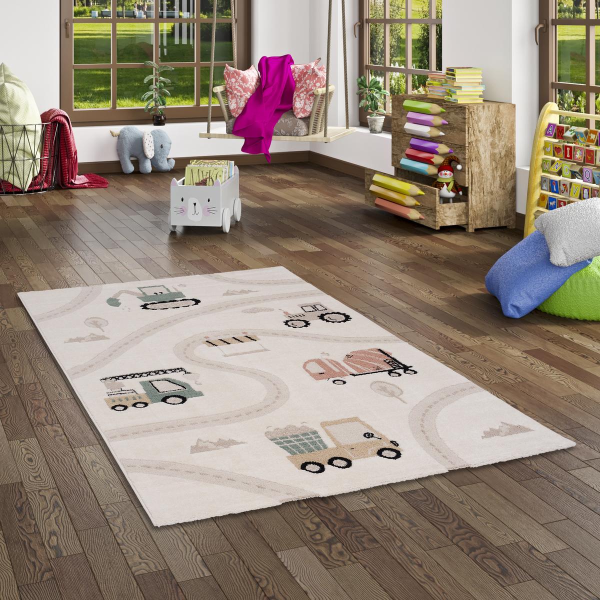 KINDER TEPPICH HAPPY KIDS - Türkis, Textil (140/200cm) - Pergamon