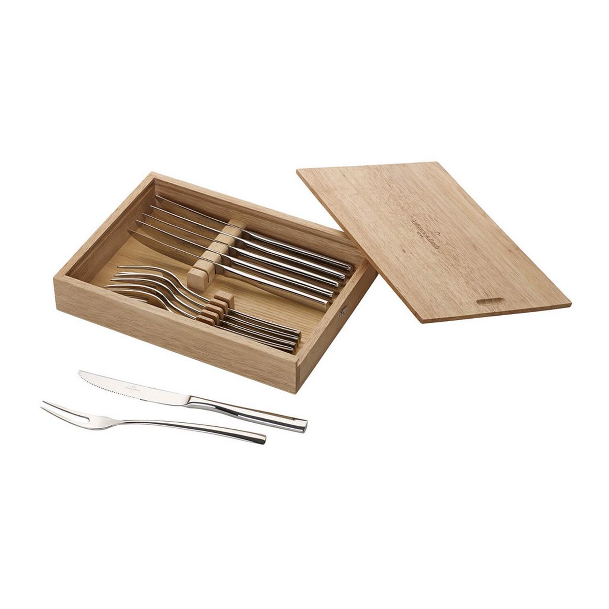 STEAKBESTECK Piemont silber 12-tlg. - Silberfarben, Metall - Villeroy & Boch