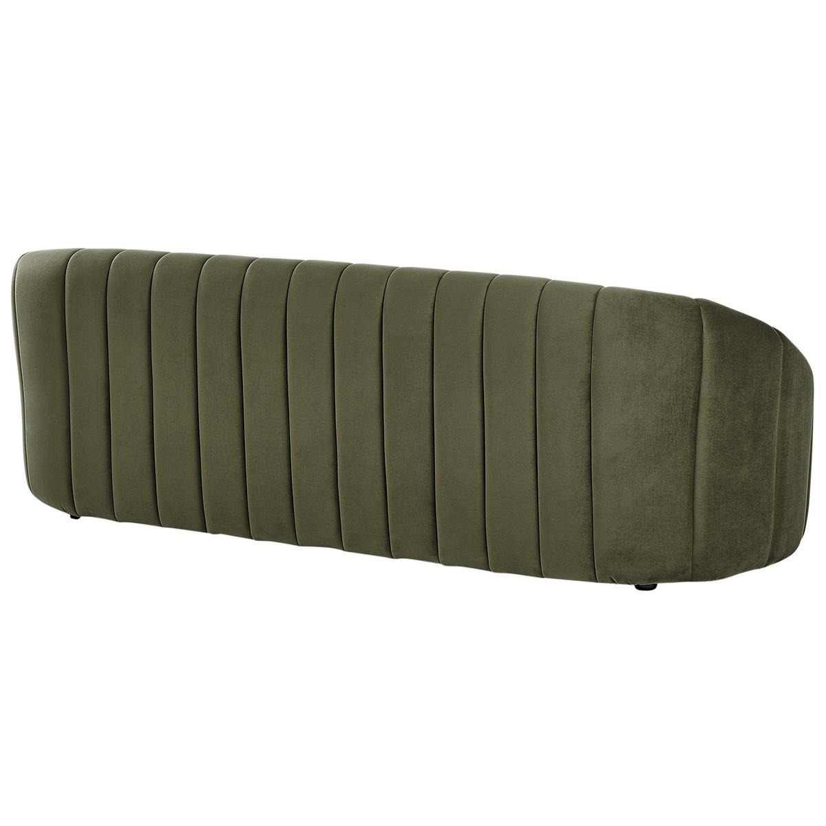 3-SITZER-SOFA Samtstoff dunkelgrün Malung - Grün, Textil (200/68/79cm) - Beliani