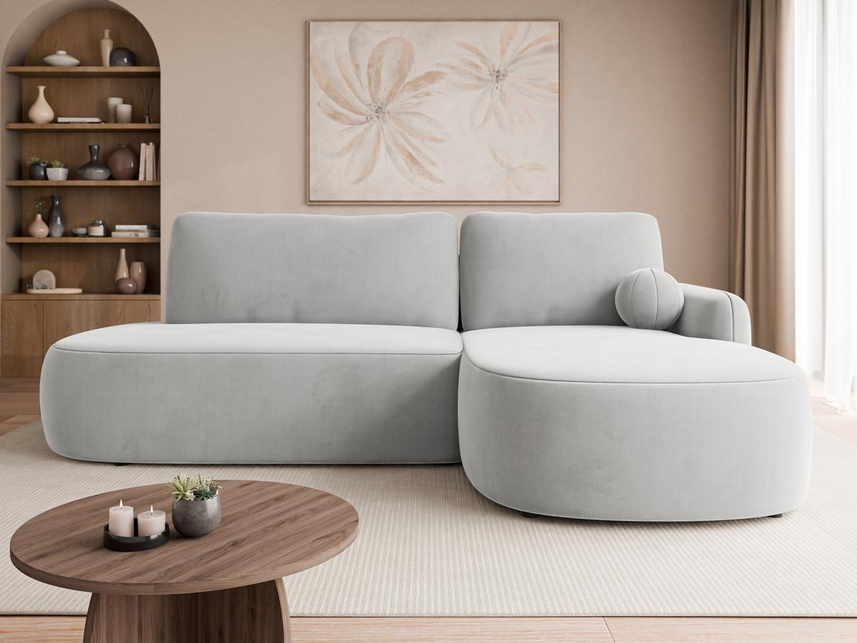 ECKSOFA Loridu O Premium, Seite: Rechts - Silberfarben/Schwarz, Holz/Kunststoff (174/274cm) - MIRJAN24