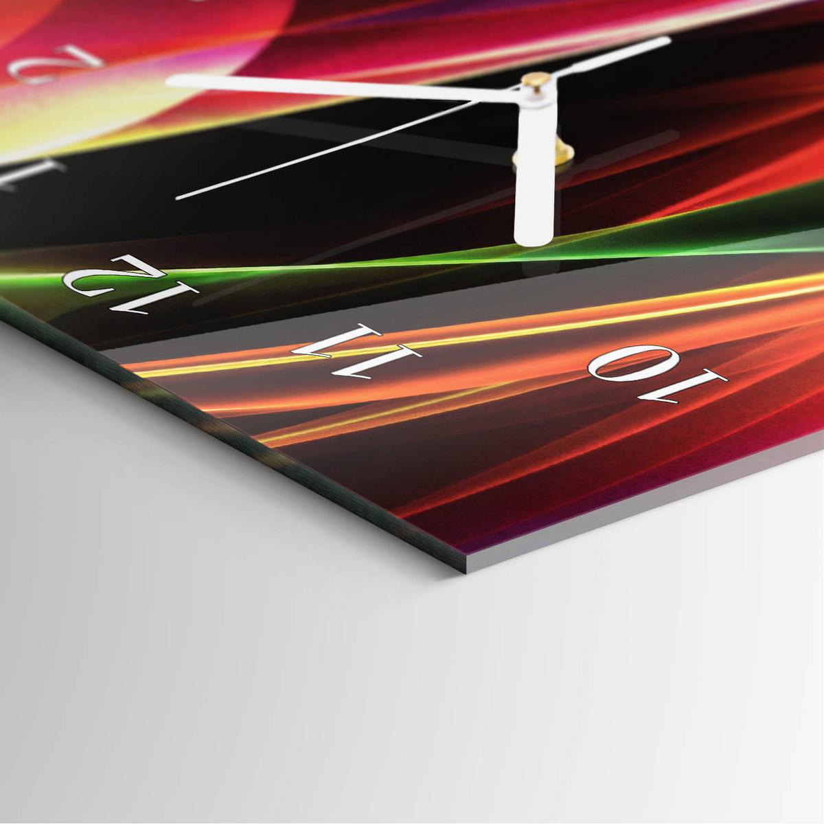 WANDUHR aus Glas 30x60 cm - Abstraktion - Multicolor, Glas (30/60/0.4cm) - TULUP
