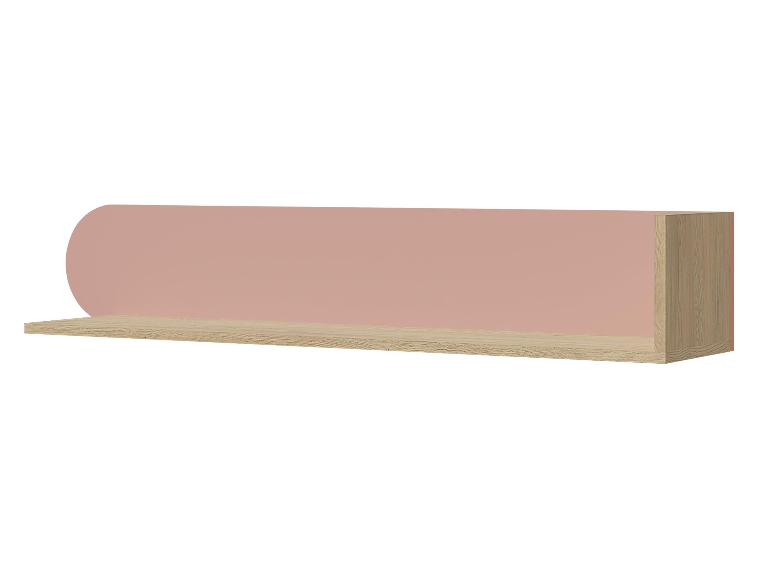 KINDER-WANDREGAL Lexi 120 15 - Eichefarben/Rosa, Holzwerkstoff (120/20/25cm) - MIRJAN24