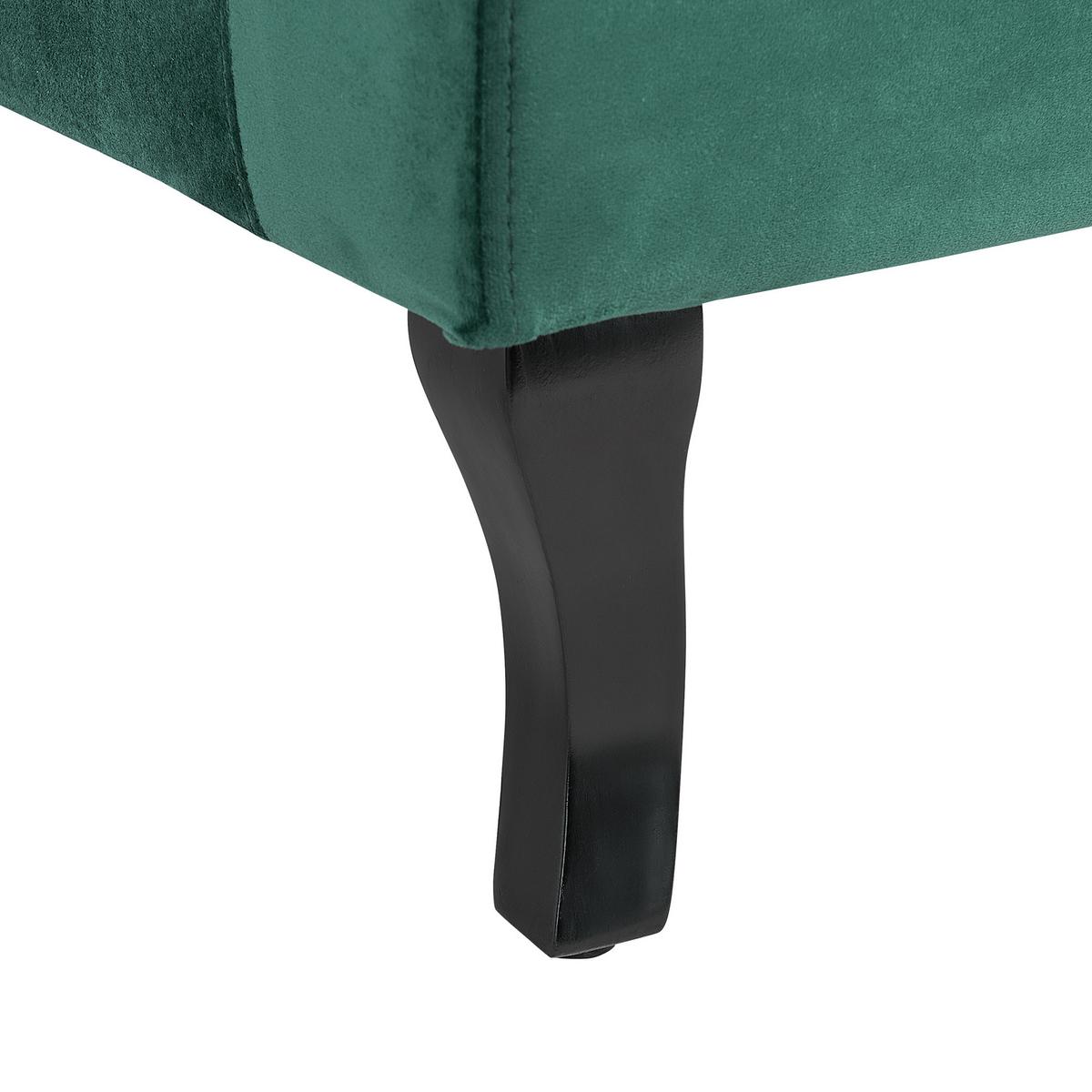 SESSEL Samtstoff dunkelgrün Alta - Schwarz/Grün, Textil (72/102/85cm) - Beliani