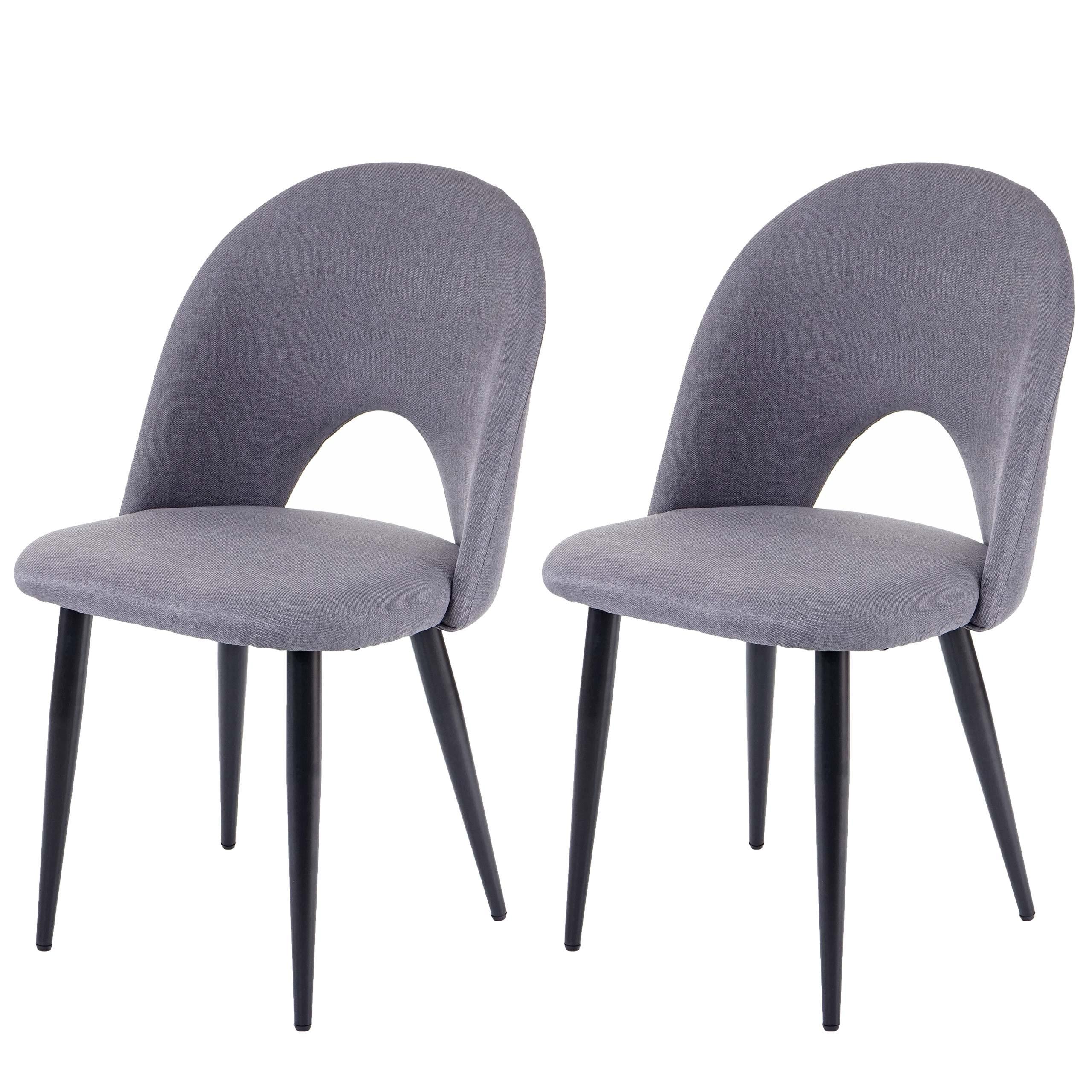 ESSZIMMERSTUHL Grau 2er-Set - Dunkelgrau/Grau, Textil (49/85/53cm) - MCW