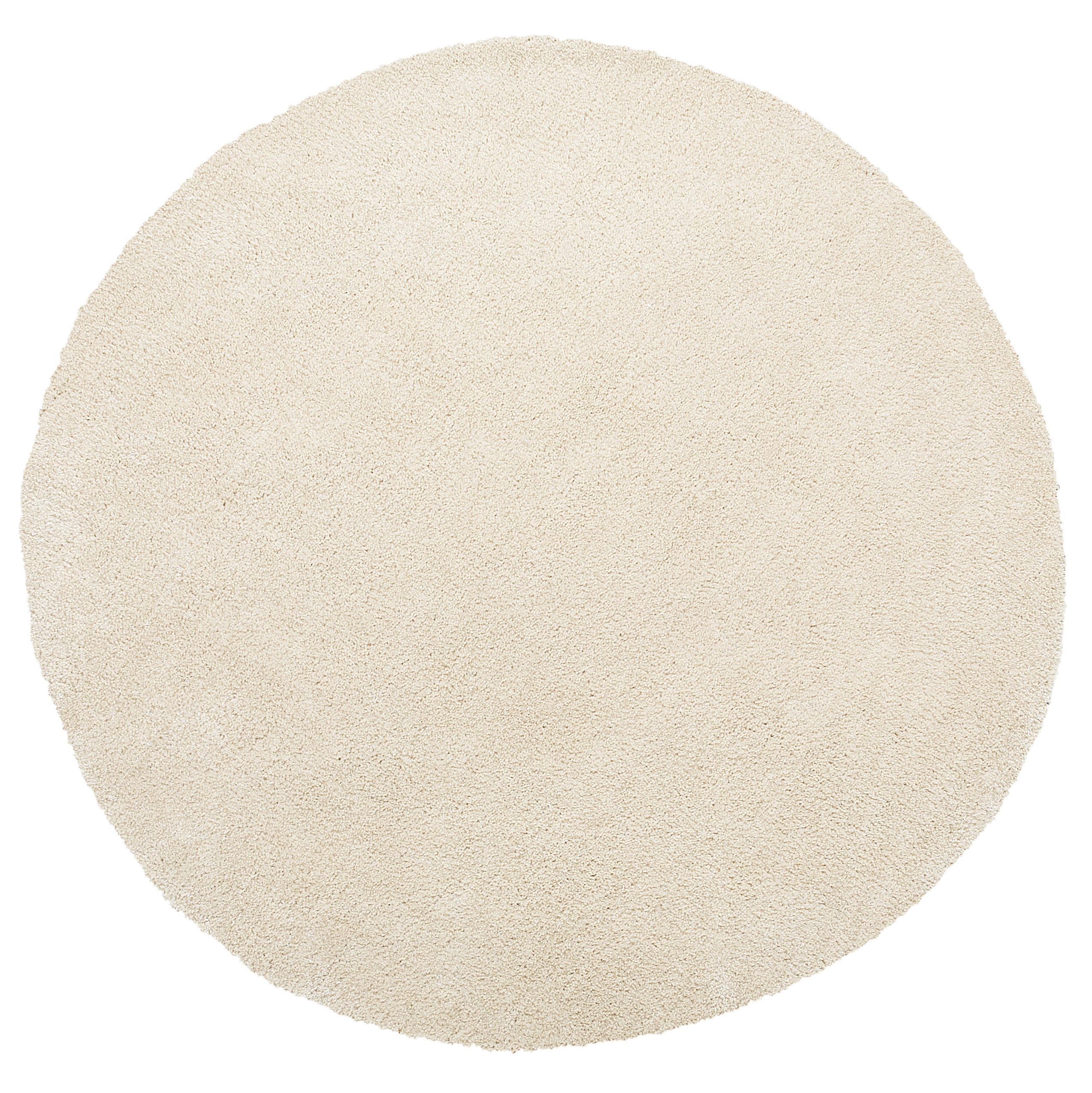 SHAGGY-TEPPICH Demre 140/140 cm - Beige, Kunststoff (140/140cm) - Beliani