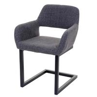 ESSZIMMERSTUHL Anthrazit - Anthrazit/Grau, Textil (58/80/55cm) - MCW