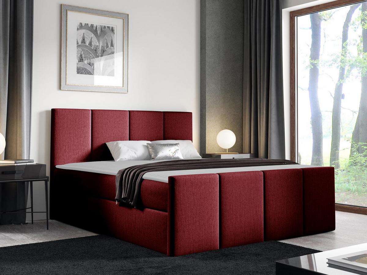 BOXBETT Lars - H3 - Bordeaux, Holz (160/200cm) - MIRJAN24