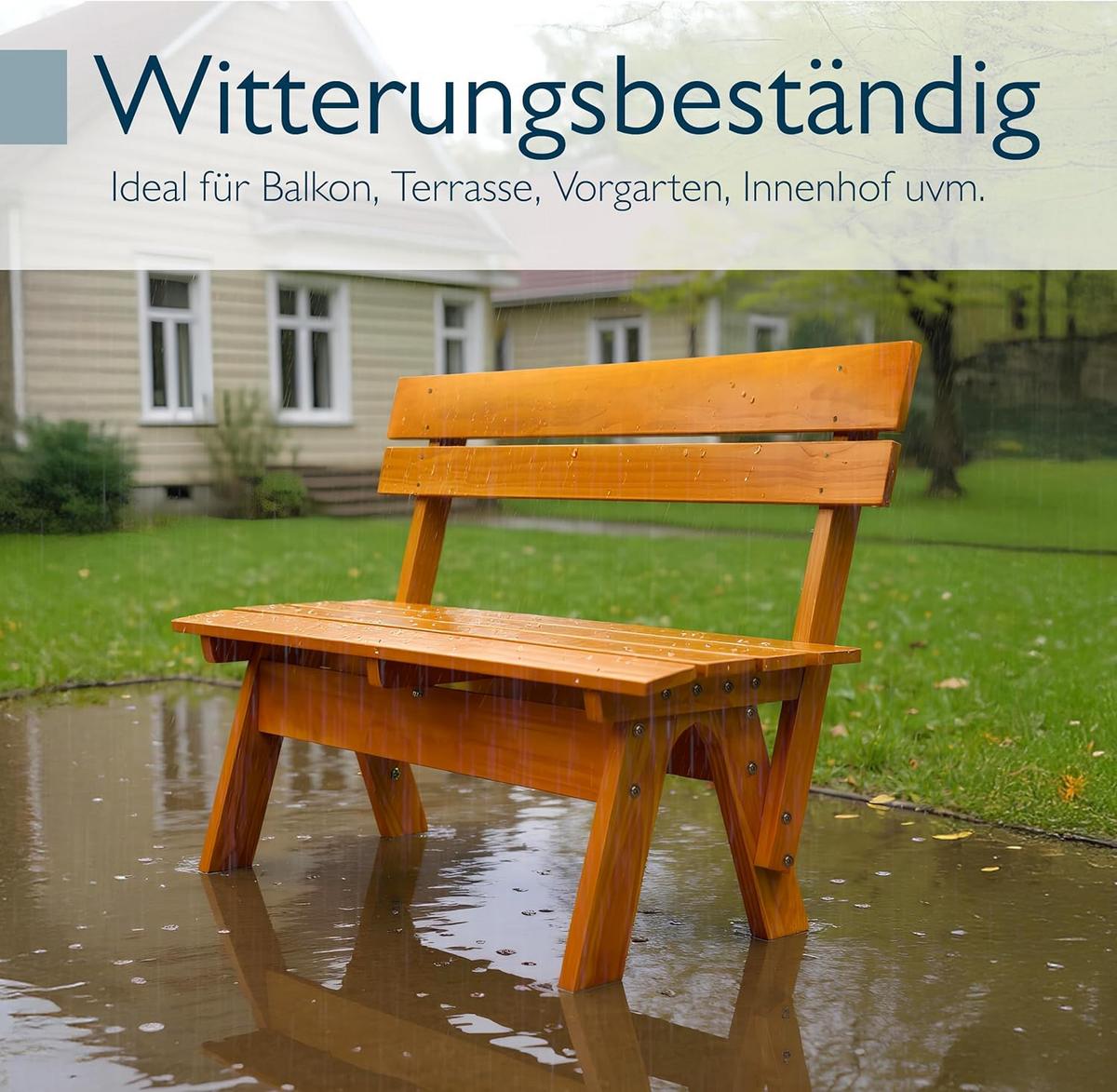 GARTENBANK Tromsö GR 150cm - Braun, Holz (42/60/150cm) - Beautissu 
