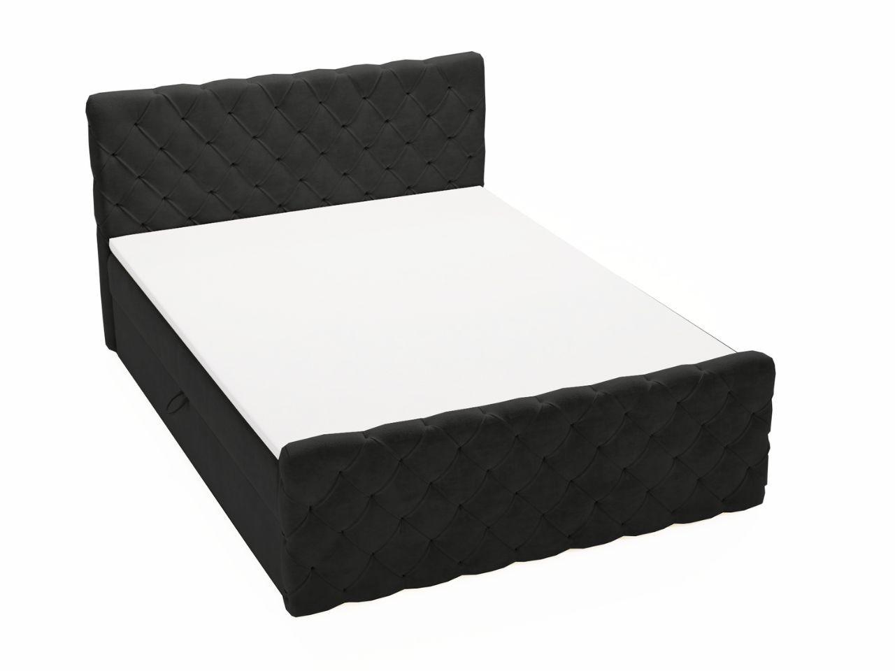 BOXBETT Lunaris 160x200 Schwarz - Schwarz, Holz/Textil (160/200cm) - Graingold