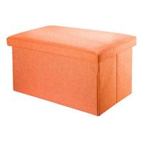 SITZBANK Faltbar in Leinen Optik 78/38/38 cm (Orange) - Orange, Textil (78/38/38cm) - Intirilife