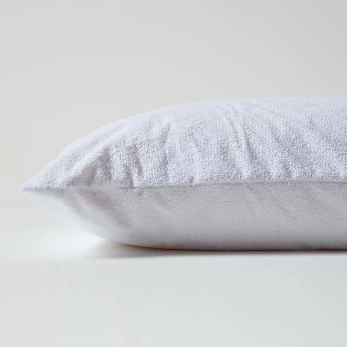 KISSENSCHONER Frottee wasserdicht 65/65 cm, 4er-Set mit Reißverschluss - Weiß, Textil (65/65cm) - Homescapes