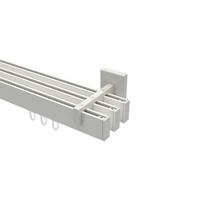 GARDINENSTANGE INNENLAUF Smartline Paxo 300 cm (geteilt in 3 x 100 cm), 3-läufig, 14x35 mm Weiß - Weiß, Metall (300cm) - INTERDECO