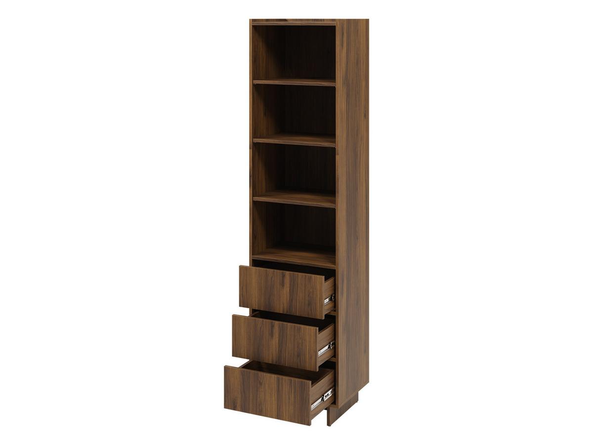 STANDREGAL Yasumi R50 - Nussbaumfarben/Schwarz, Holzwerkstoff/Kunststoff (50/201/39cm) - MIRJAN24