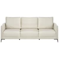 3-SITZER-SOFA Stoff Hellbeige Cilens - Beige/Silberfarben, Textil (212/93/73cm) - Beliani