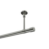 GARDINENSTANGE Sonette Santo 520 cm (geteilt in 4 x 130 cm), 1-läufig, 20 mm Ø Edelstahl-Optik - Edelstahlfarben, Metall (520cm) - INTERDECO