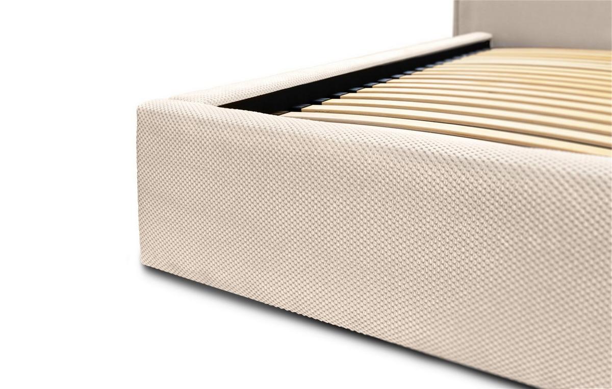 POLSTERBETT Amada Komplettset In Pop - Beige, Holzwerkstoff/Textil (140/200cm) - Fun Möbel