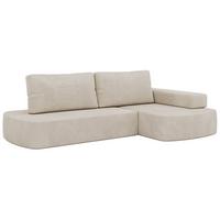 ECKSOFA LIRENA L Cord Creme - Rechts - Creme, Textil (260/160cm) - MKS