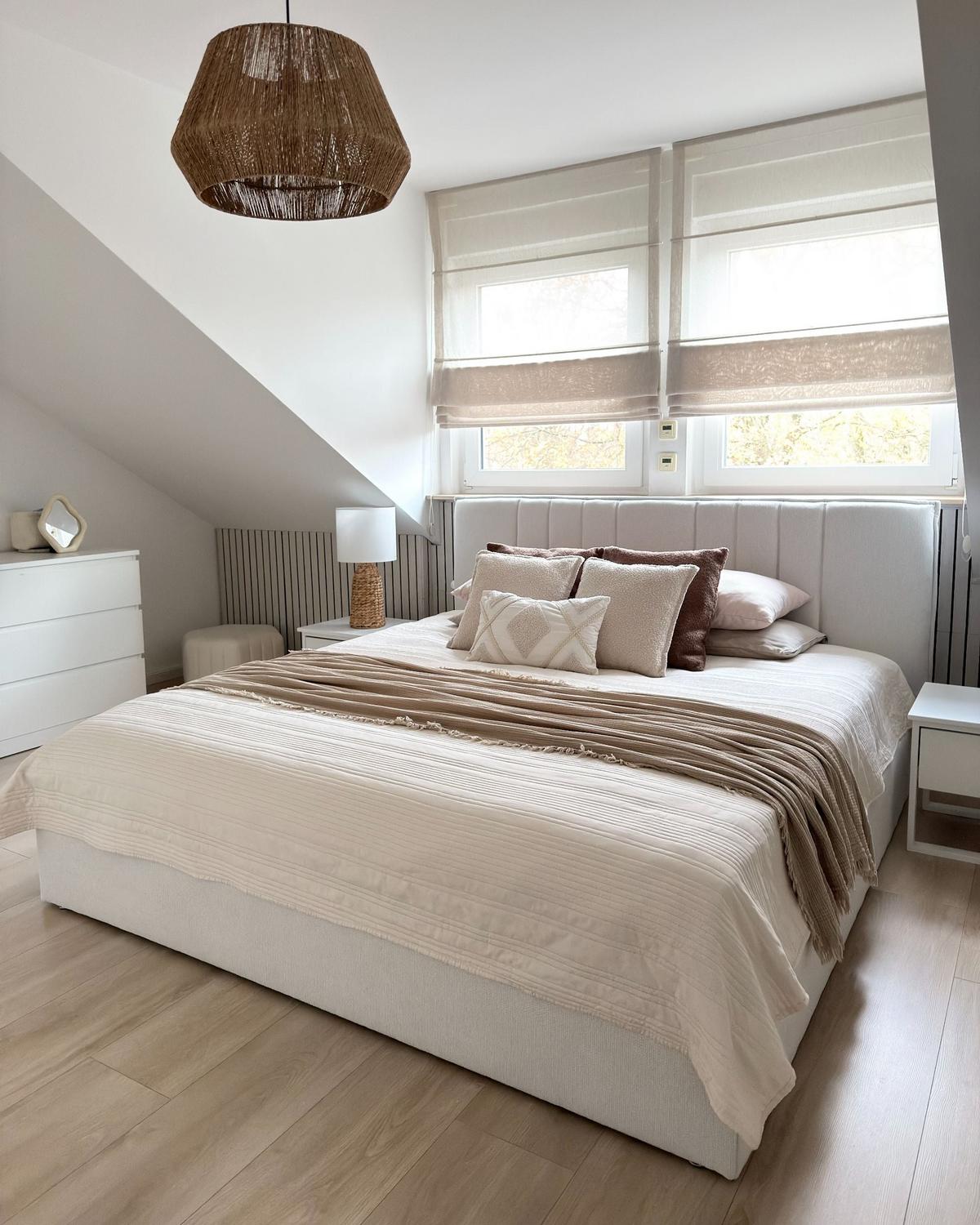 BETT 180/200 cm Hellbeige Tarascon - Beige, Textil (180/200cm) - Beliani
