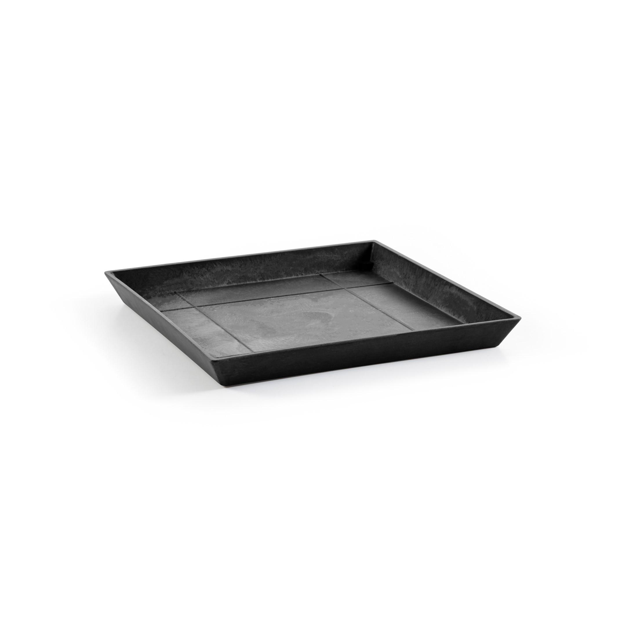BLUMENTOPFUNTERSETZER Square 43/43/3,5 cm Dunkelgrau - Dunkelgrau, Kunststoff (43/3.5cm) - Ecopots