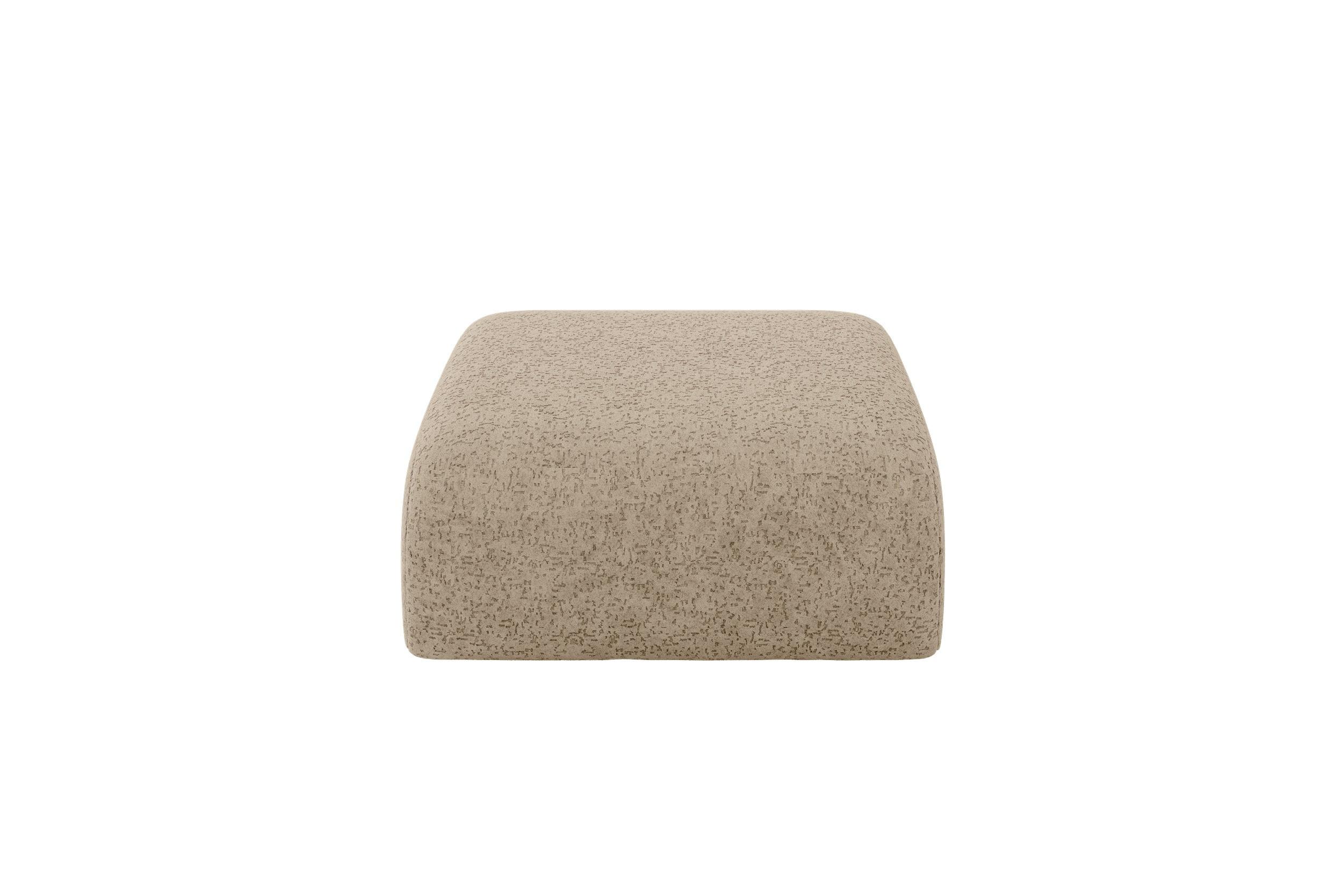 POUF MIRA-PUF 91x89x40 Braun cm Velours Modular Sitzhocker - Schwarz/Braun, Holzwerkstoff/Kunststoff (91/40/89cm) - ALTDECOR