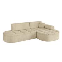 ECKSOFA Ottomane Rechts TARO-L1 - 243x171x79,5 cm Beige - Beige, Holzwerkstoff/Textil (243/171cm) - ALTDECOR