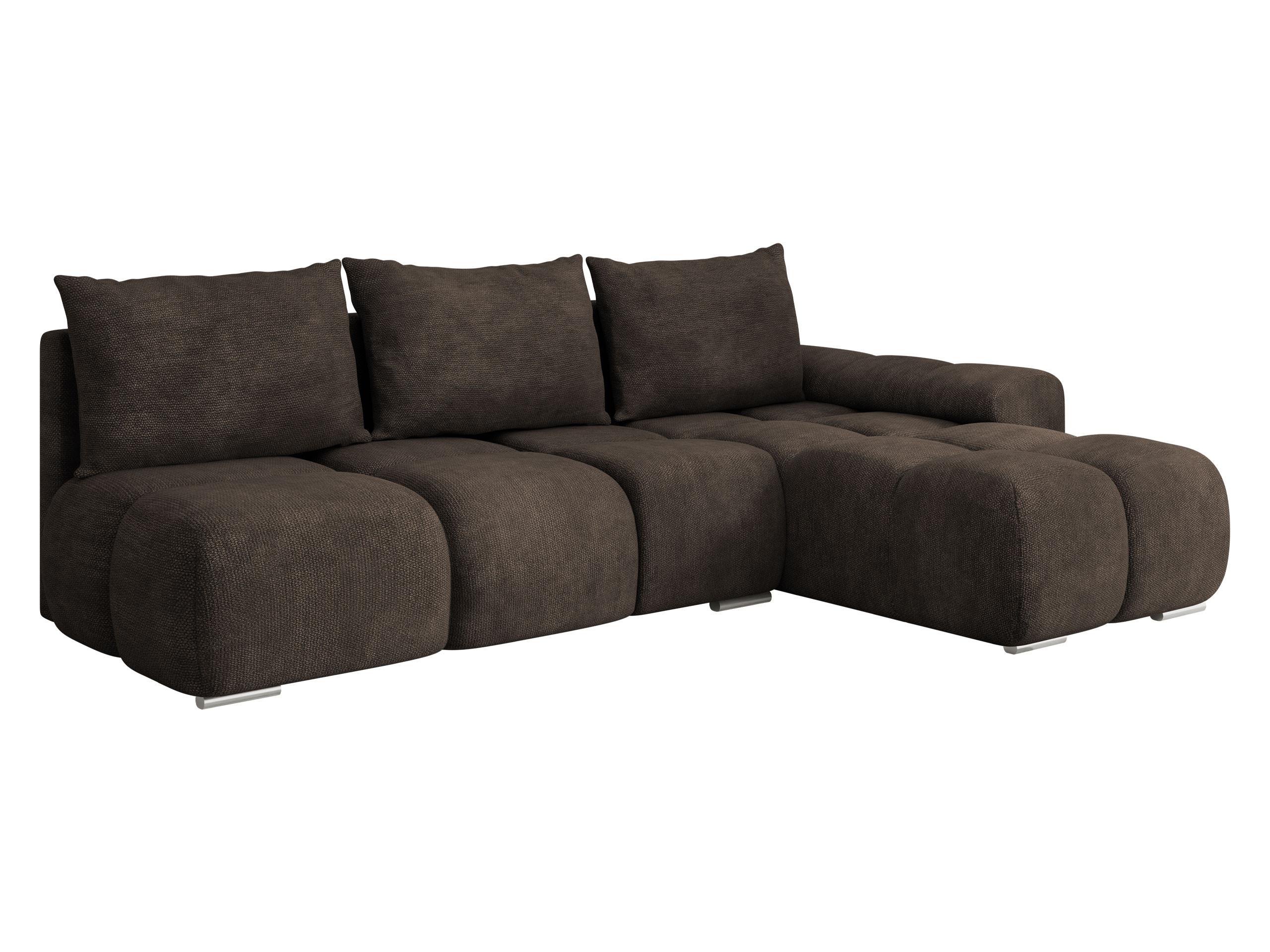 ECKSOFA Bestii, Seite: Rechts - Dunkelbraun/Schwarz, Holz/Kunststoff (270/183cm) - MIRJAN24