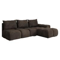 ECKSOFA Bestii, Seite: Rechts - Dunkelbraun/Schwarz, Holz/Kunststoff (270/183cm) - MIRJAN24