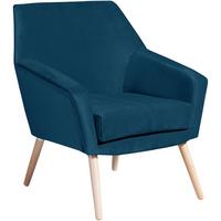 SESSEL Kachka Bezug Samtvelour Buche natur / petrol - Buchefarben/Petrol, Kunststoff (71/81/67cm) - 58aufmkessel
