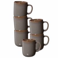 HENKELBECHER Malaga Grau 380 ml 6er Set - Grau, Keramik (0.38L) - Ritzenhoff Breker