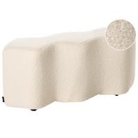 POLSTERBANK Bouclé Cremeweiß Littleton - Creme, Textil (86/38/30cm) - Beliani