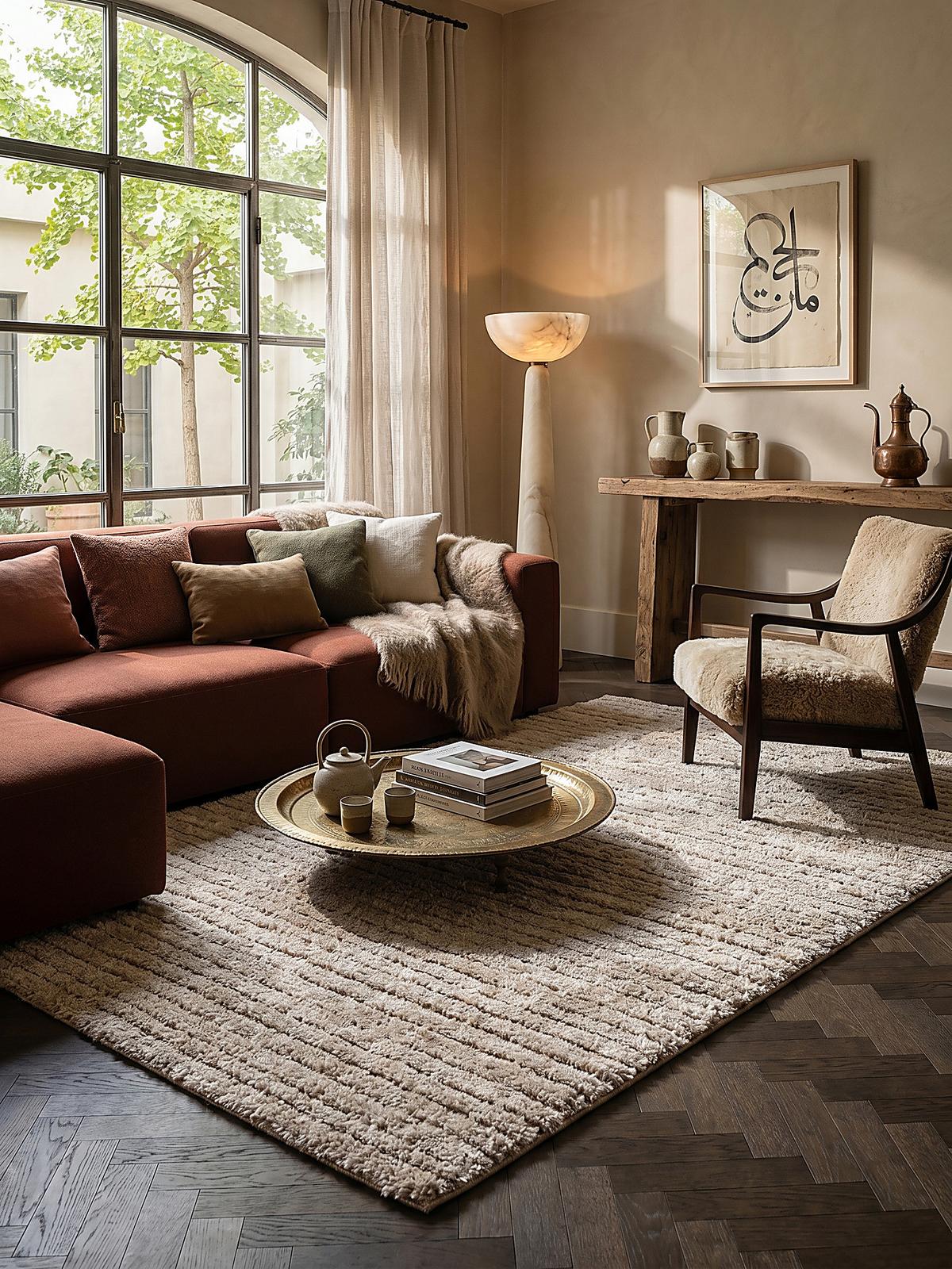 TEPPICHLÄUFER Streifen ATRIO Polypropylen Beige 80 x 150 cm - Beige, Textil (80/150cm) - KADIMA DESIGN
