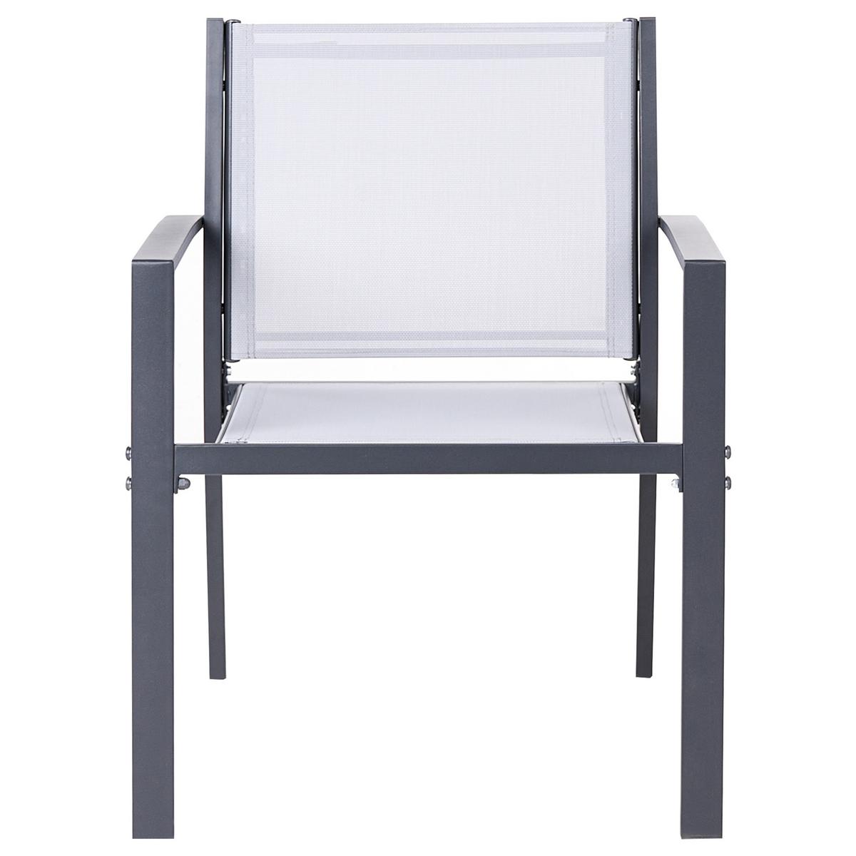 LOUNGE-SET mit Tisch 4-Sitzer TAVOLETO Grau Metall - Grau, Metall - Beliani