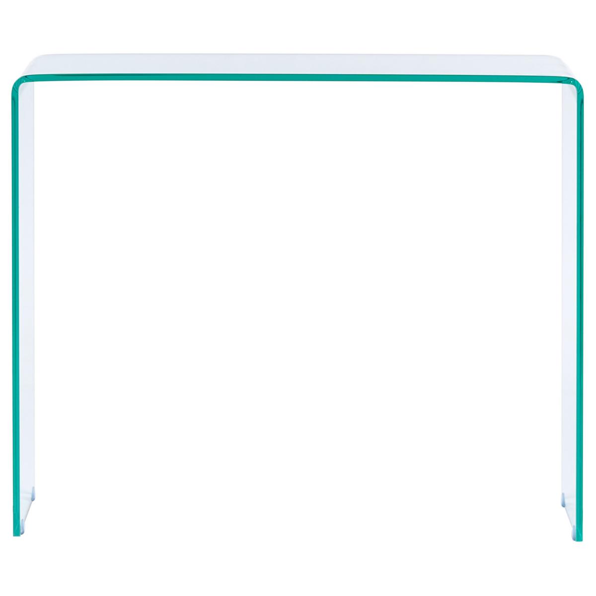 KONSOLENTISCH Glas transparent 90/30/75 cm Kendall - Transparent, Glas (30/90/75cm) - Beliani