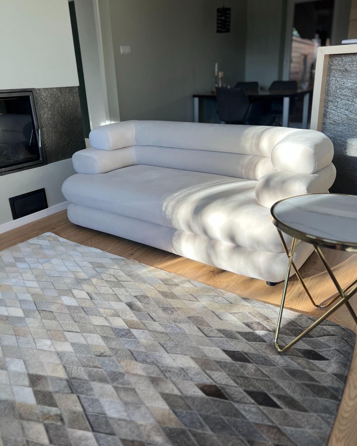 KURZFLOR-TEPPICH Maldan 200/140 cm - Beige, Fell (140/200cm) - Beliani