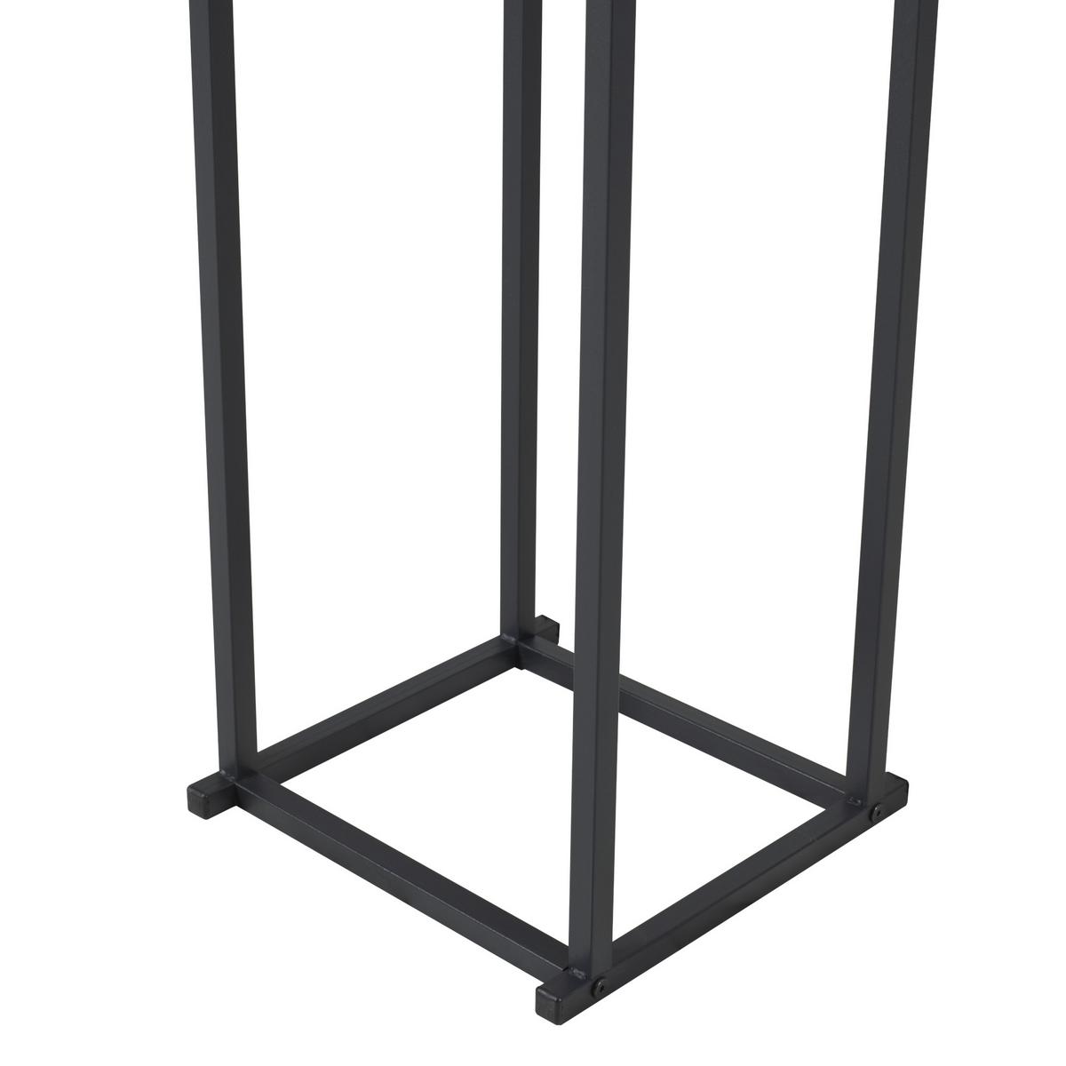 KAMINHOLZREGAL Tibro - Schwarz, Metall (35/120/35cm) - [en.casa]