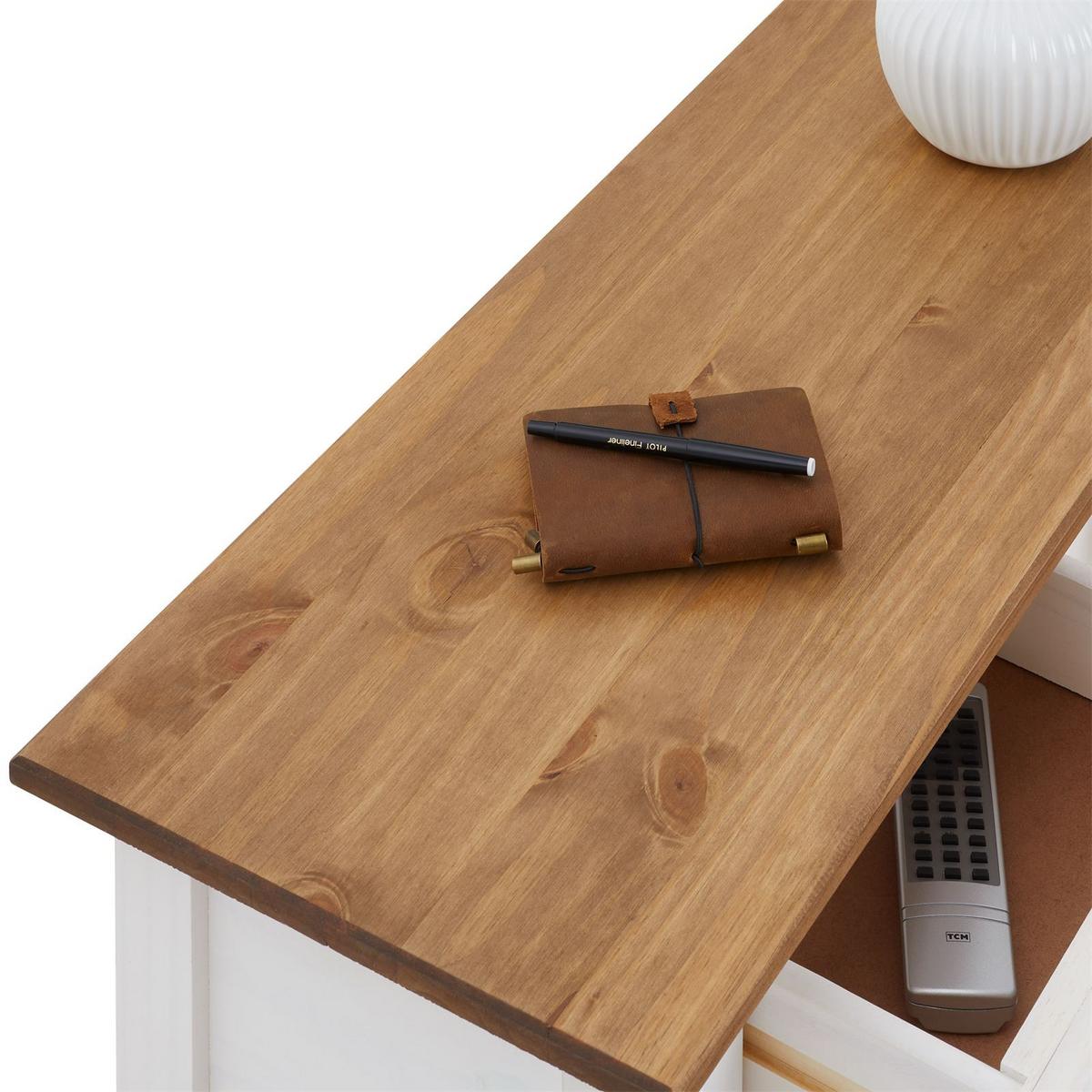 KONSOLENTISCH CAMPO weiß/braun - Weiß/Braun, Holz (32/88/73cm) - CARO-Möbel