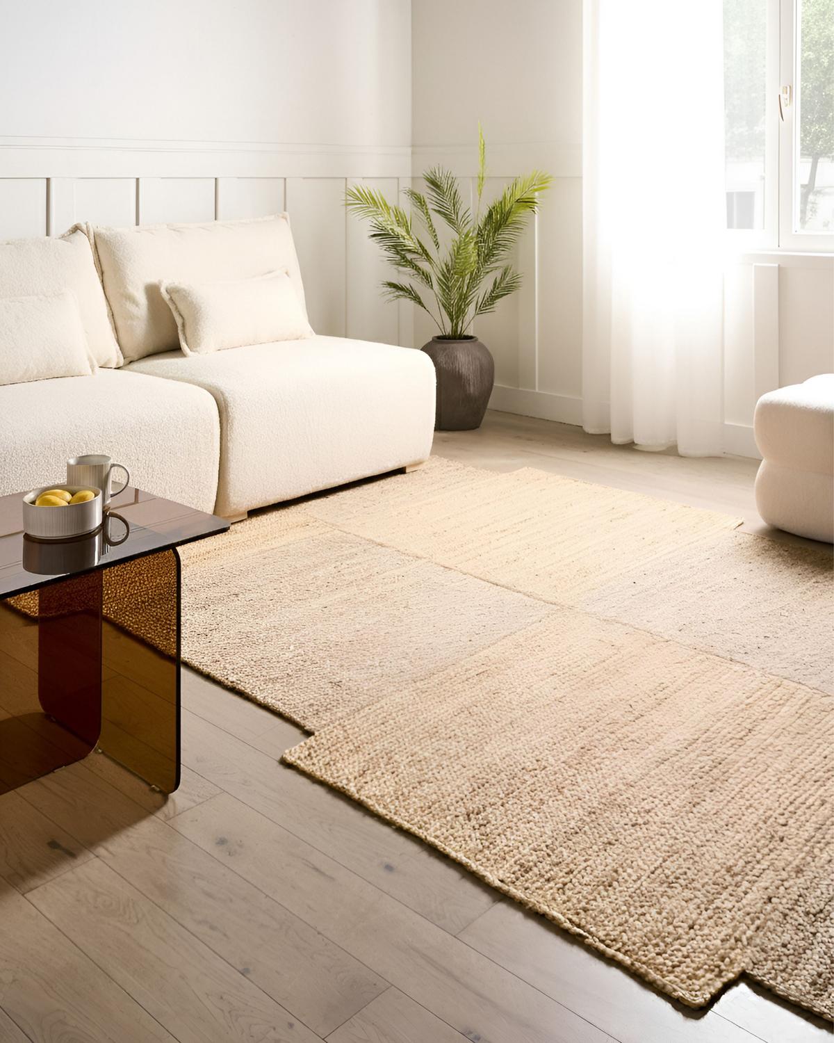 TEPPICH Beige 200/300 cm Jute Sangli - Beige, Textil (200/300cm) - Beliani