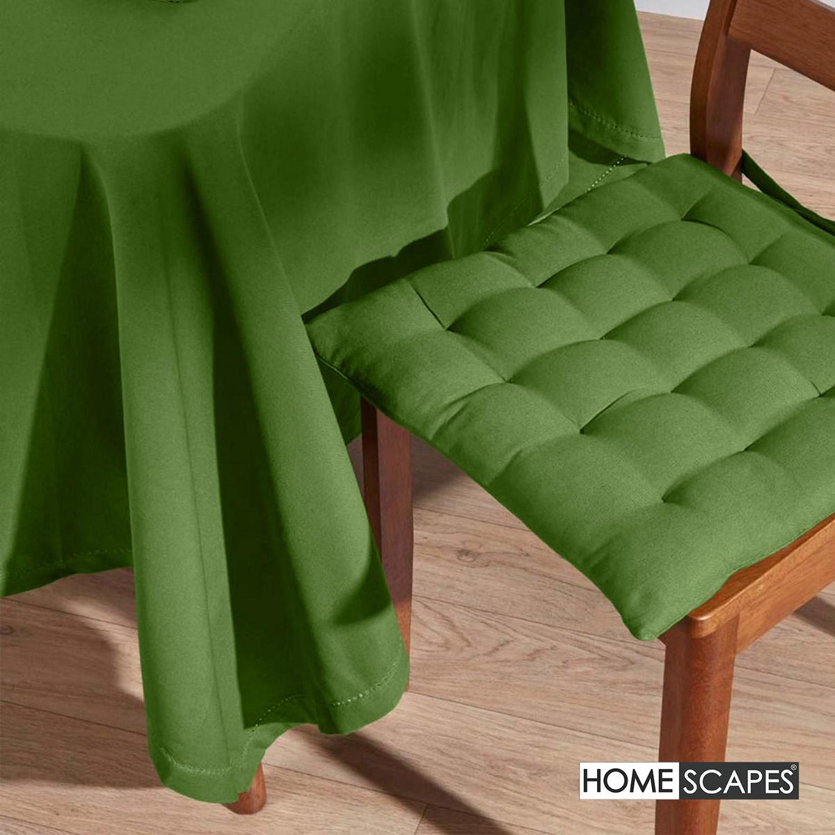 TISCHDECKE olivgrün rund 178 cm, 100% Baumwolle - Olivgrün, Textil (178/178cm) - Homescapes