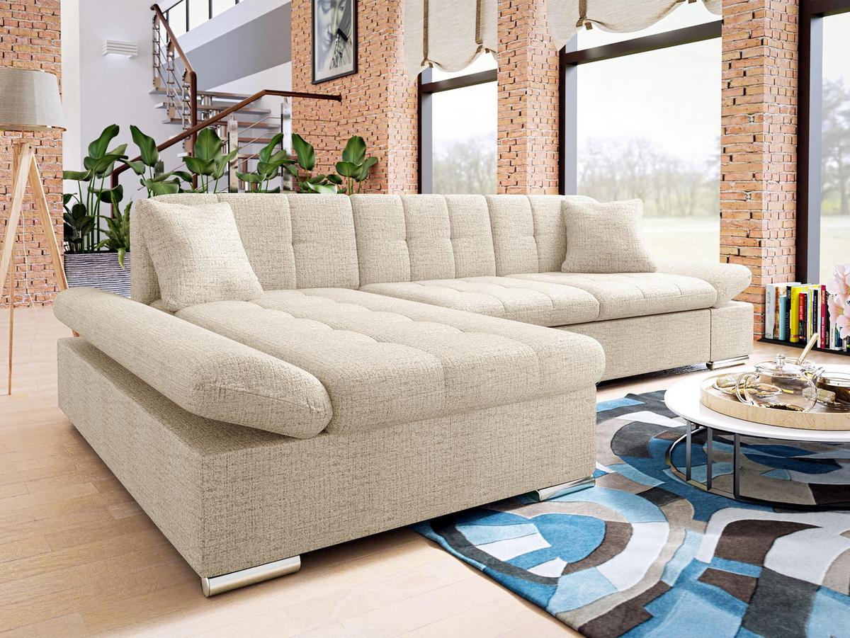 ECKSOFA Malwi, Seite: Links - Sahara, Holz/Textil (278/161cm) - MIRJAN24