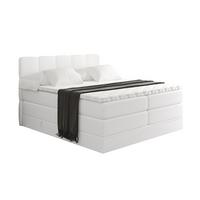 BOXSPRINGBETT mit Matratze H3|H4 und Lattenrost - LIRO KING-160x200 - Weiß - Weiß, Holzwerkstoff (160/200cm) - ALTDECOR