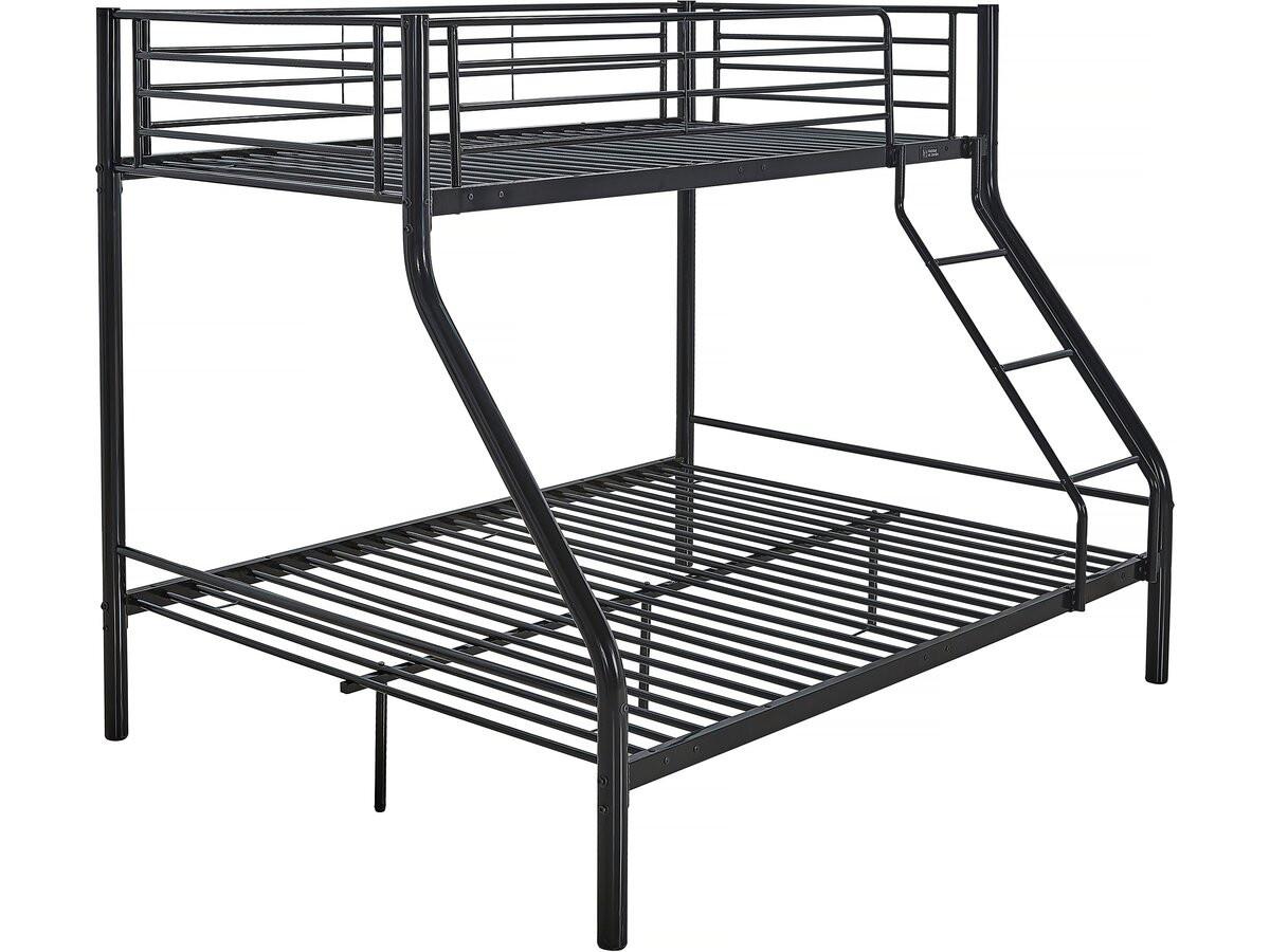 ETAGENBETT leo Schwarz - Schwarz, Metall (190/140cm) - Habitat Garten
