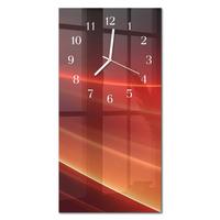 WANDUHR aus Glas 30x60 cm - Abstraktion - Schwarz, Glas (30/60/0.4cm) - TULUP