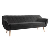 SOFA Skand 3 - Dunkelgrau/Naturfarben, Holz/Textil (180/75/74cm) - MIRJAN24