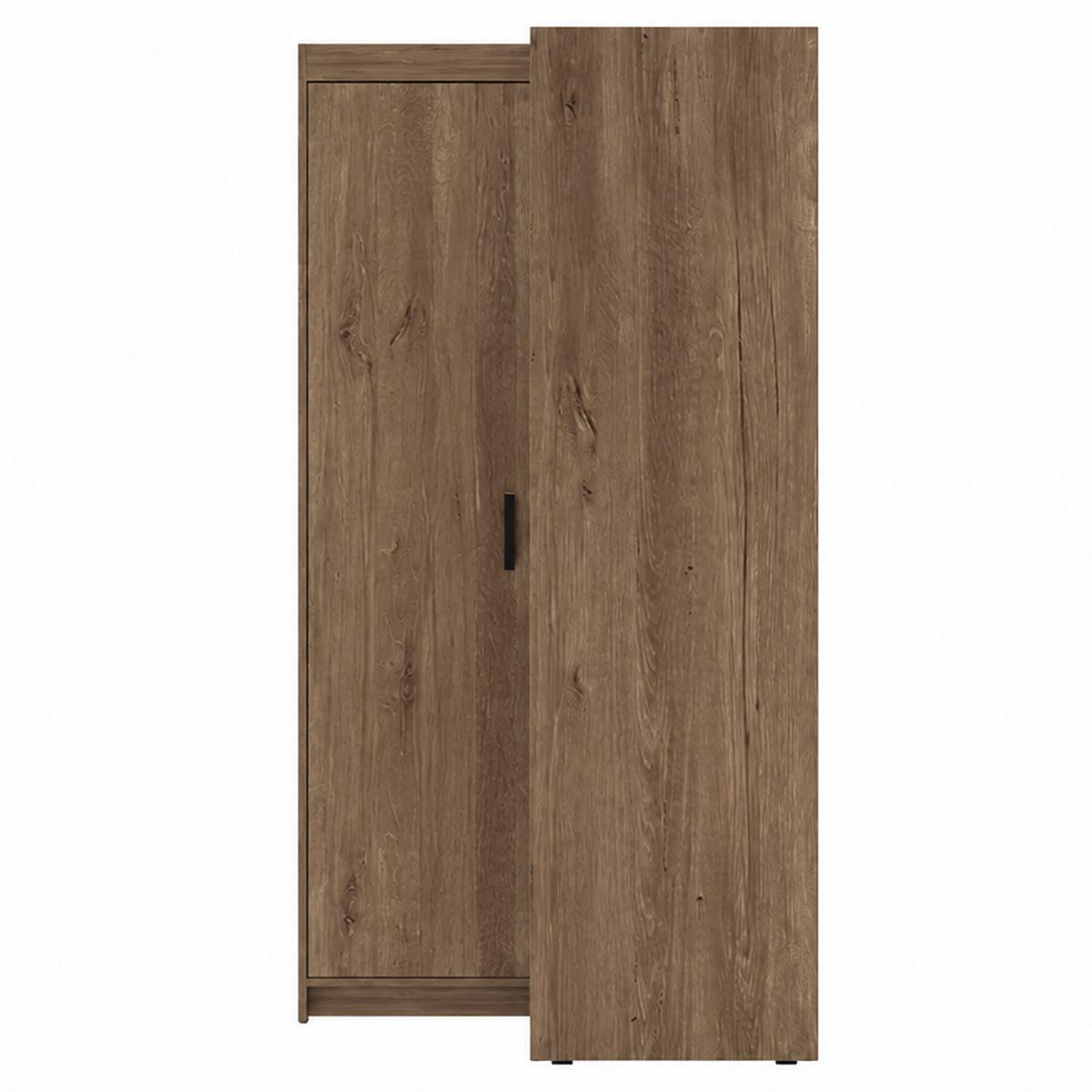 ECKSCHRANK Elena mit 2 Türen, 95x95 cm, Eiche Lefkas - Eichefarben, Holzwerkstoff (95/190.5/95cm) - Beautysofa