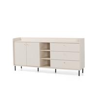 KOMMODE ASTREA 193,5/91/42cm mit 3 Schubladen 2 Türen Beige - Beige, Holzwerkstoff (193.5/91/42cm) - MASSENO