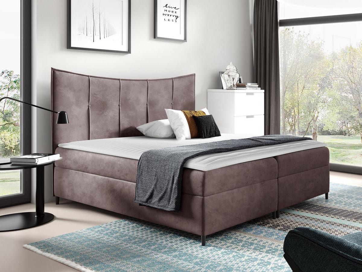 BOXBETT Bergamo - H3 - Violett, Holz (160/200cm) - MIRJAN24